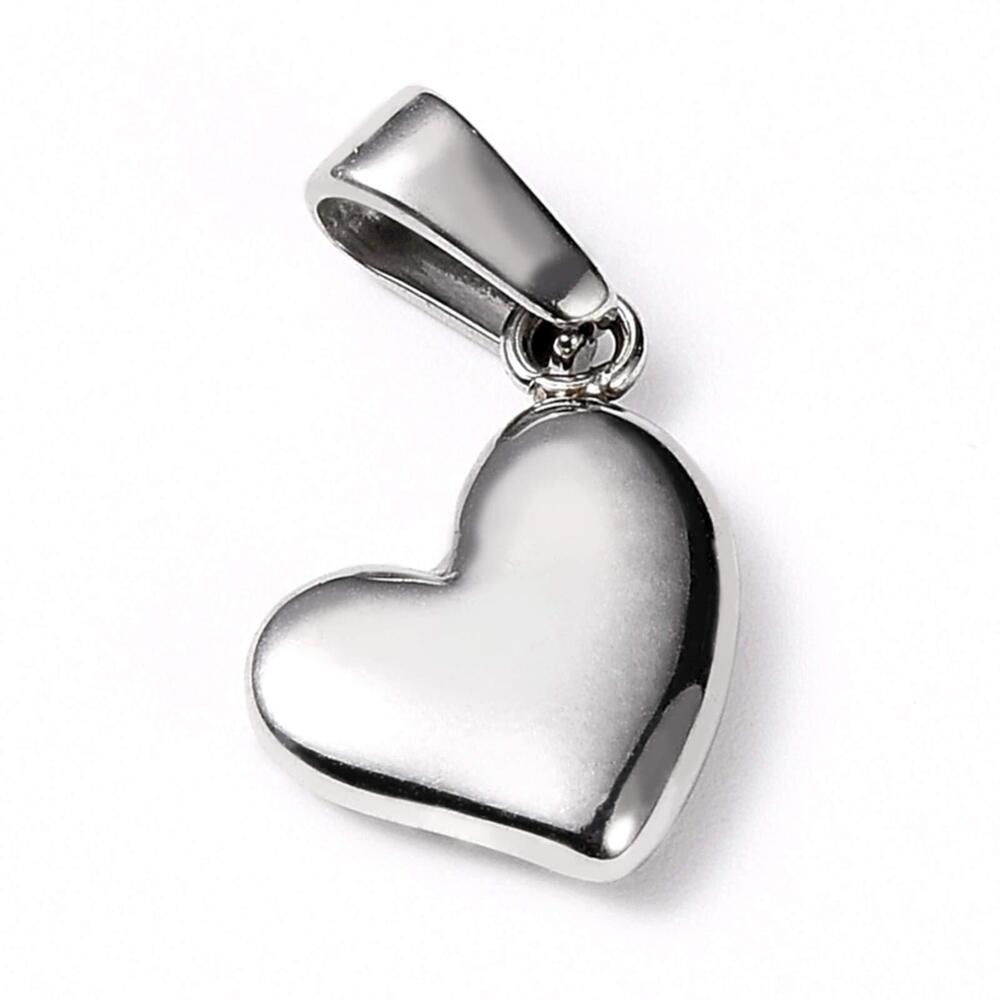 3618 12 pcs 304 Stainless Steel Charms Puffy Heart Charms for Jewelry